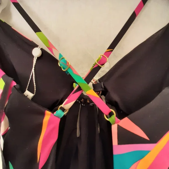 Trina Turk Birds Of Paradise One Piece Swimsuit Size 14 - Picture 7 of 10